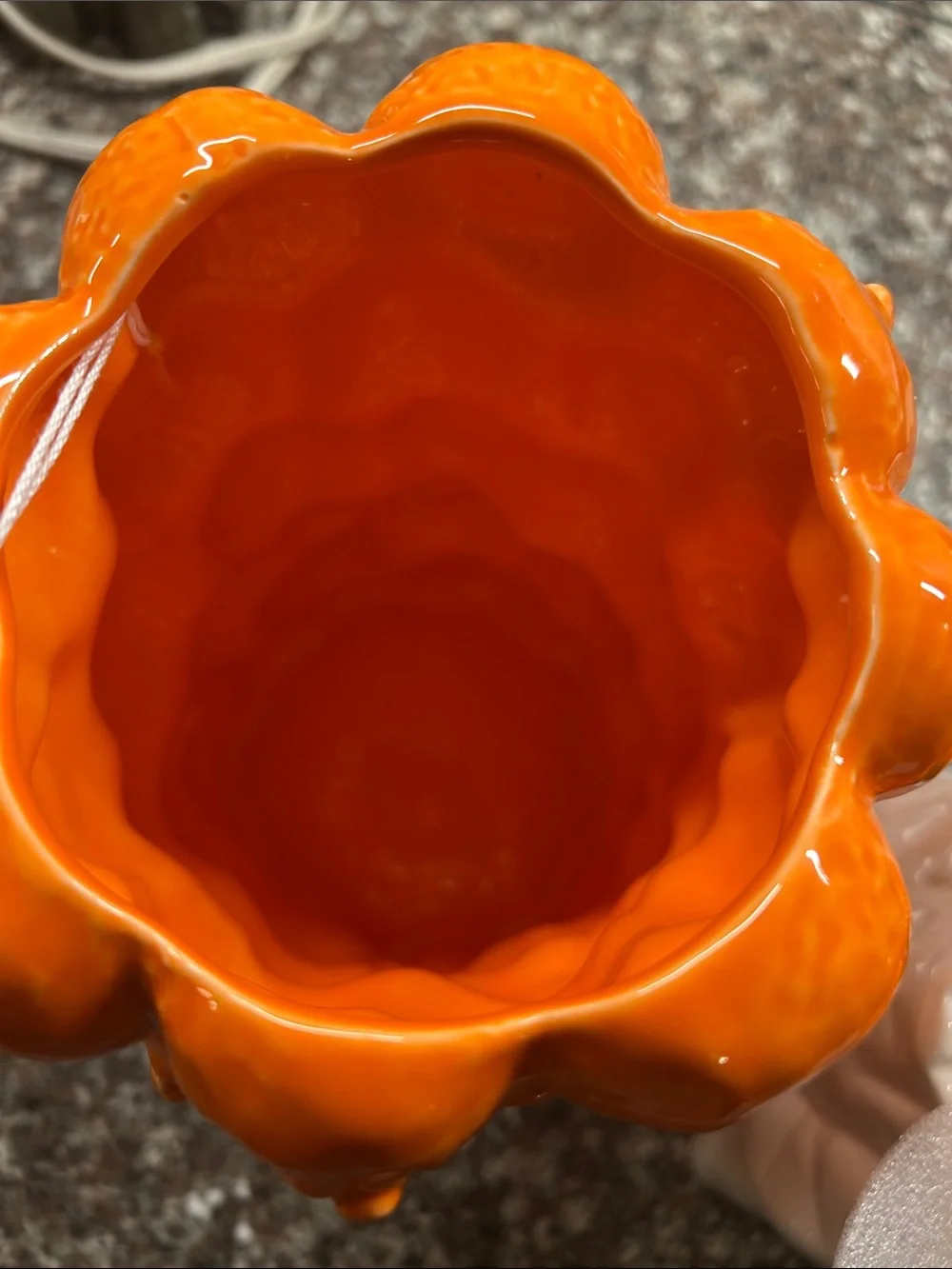 Glossy citrus Orange Ceramic Vase